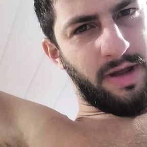 COCKY ALPHA MALE&rsquo;S VERBAL BRAGGING - NAKED HAIRY UNCUT COCK