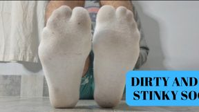 Dirty and stinky socks