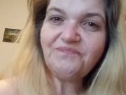 Trying to talk while giving a blowjob to Dildo, wearing open mouth gag