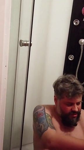 Big Titted Brunette with Huge Nipples Gets Pissed in Mouth and Then Pisses the Guy in His Mouth and Receives a Cumshot