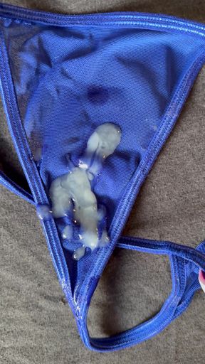Cum on wife's panties 22