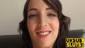 UKSubSluts com - Rainbow's submissive and destructive surrender to her master