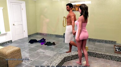3D couple teases and fucks under the shower in intense bathroom encounter