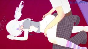 Uzawa Reisa and I have intense sex at a love hotel. - Blue Archive Hentai