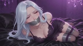 Bondage Stories #130B: Confession of Icy White Hair Bound in Tape Ecstasy (Animated)
