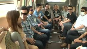 Chihiro Pleasures Multiple Guys with Her Mouth on a Moving Bus Ride Adventure