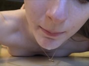 DestinationKat Licks Milk Off The Floor