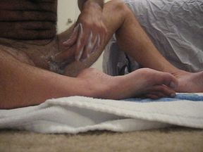Pounding my Big Dick With Two Hands Showing my Pretty Feet