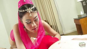 She keeps her uniform on when she fucks a client  Her nipples get rubbed as she is giving him a blow