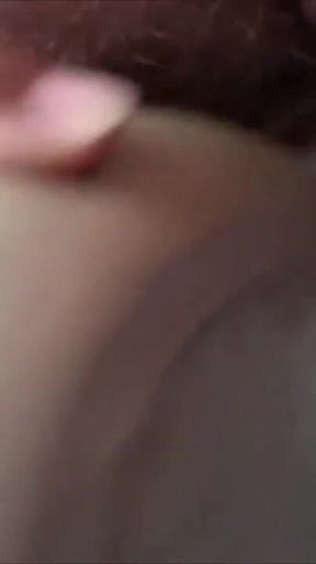 Chubby old woman uses toilet brush to masturbate
