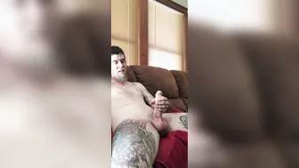 After Work Big White Cock Solo Stroke Session
