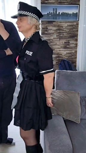 She came to arrest him and ended up with his police baton in her pussy and got fucked like a female   Clip 2