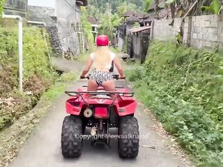 VLOG PORN BALI - I get my cunt filled on the terrace of my Airbnb