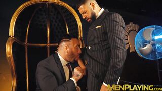 Lustful Excelsior worships shoes before getting banged by suited Manuel Scalco