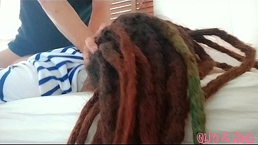 Dreadhead Clio receives hard morning anal