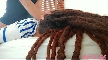 Dreadhead Clio receives hard morning anal