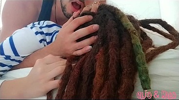 Dreadhead Clio receives hard morning anal