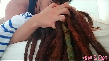 Dreadhead Clio receives hard morning anal