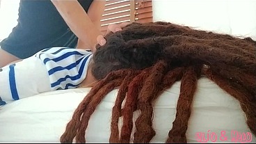 Dreadhead Clio receives hard morning anal