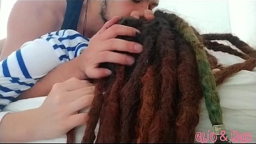 Dreadhead Clio receives hard morning anal