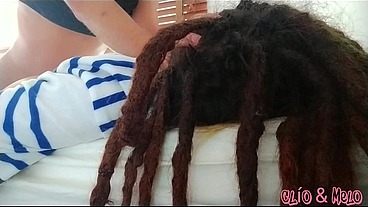 Dreadhead Clio receives hard morning anal
