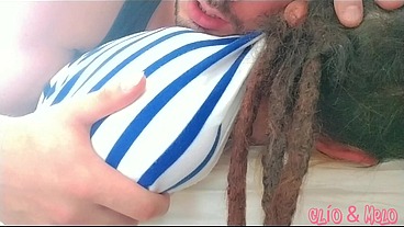 Dreadhead Clio receives hard morning anal