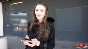 german scout - anal fisting and fuck at real casting with skinny saggy tits girl emma scarlett