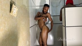 Banging His Ebony Bussyasshole in the Bathroom