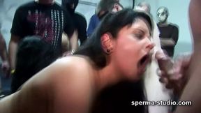 Extreme Windpipe Fucking and Cumming Orgy