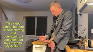 😈 I jerked off in my suit right behind my roommate who was watching TV 😈