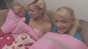 Hot lesbian trio action