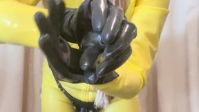 Anal Training Latex Gloves lube