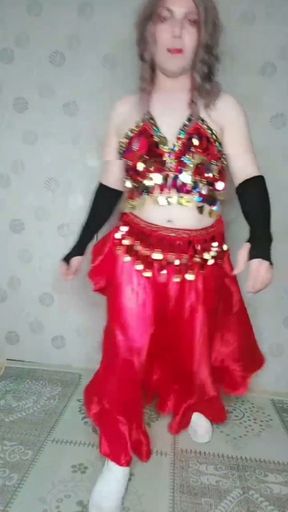 Naughty Belly Dancer Hot Moves White Body