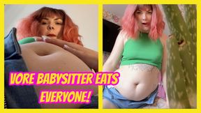 Vore Babysitter Eats EVERYONE!