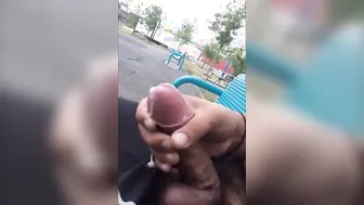 Amateur Guy Caught Jerking Off in Public Outdoors