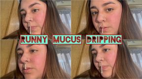 Runny mucus dripping