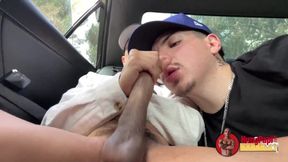 Suspended Papi Uncircumcised Youngster Ample Jizz shot Big Facial cumshot JIZM Public Truck Act!