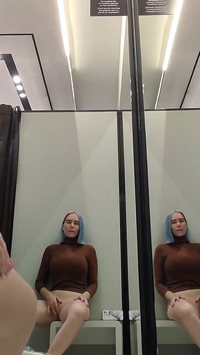 Spectacular moment from "Risky masturbation in a fitting room in a mall. I wanted to take a risk and get a quick orgasm by"