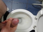 Moaning hard while flicking my dick and cumming
