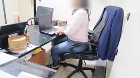 WORK SINNERS - Naughty coworker misses her partner's Stirling cock and he is quick to remind her how it feels