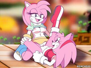 Sonic the Hedgehog: Amy Rose X Amy Scissoring [Beachside Bunnies & Senshion] (5-20-2024) (Lesbian Selfcest/Classic & Modern/Sonic Generations)