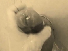 homemade gloryhole handjob with big cumshot