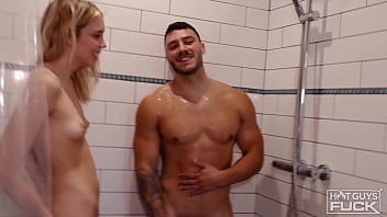 Blonde freshmen with tight pussy loves Buff Guys.