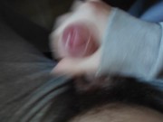 Jerking Off my big cock at my desk