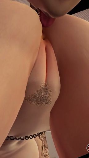 3D Hentai Sexy Mira, the Tattoo Girl - POV Play on Pierced Tits, Close-Up Ass Licking Views, Squirt from Anal Vibrator   Clip 1
