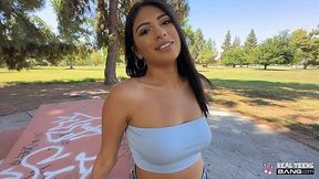 Busty Teen Flashes Curves And Takes Rough Public Pound In Car