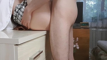 A Student in Pantyhose Agrees To Fuck Hard for Good Grades - PussyKageLove