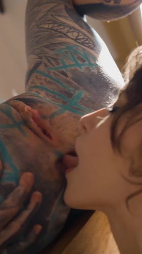 TwoTattooed Lesbian Anal Gape and Squirt and Big Toy   Clip 1