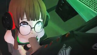 Gamer sluts Hoe Blows Cock