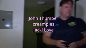 Beefy, Zaddy, John Thumper creampies Jacki Love (1080p)